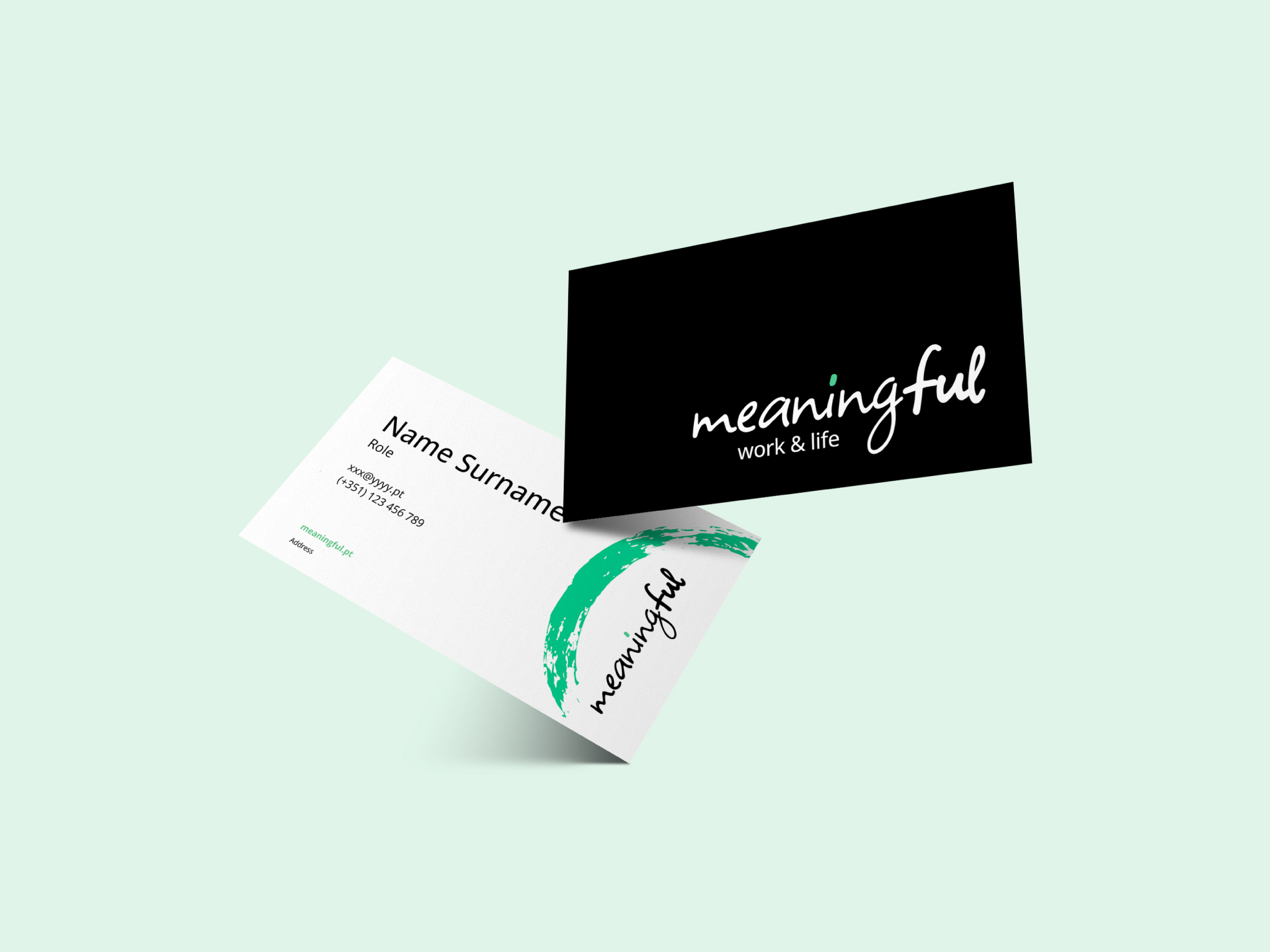 Meaningful Branding business cards