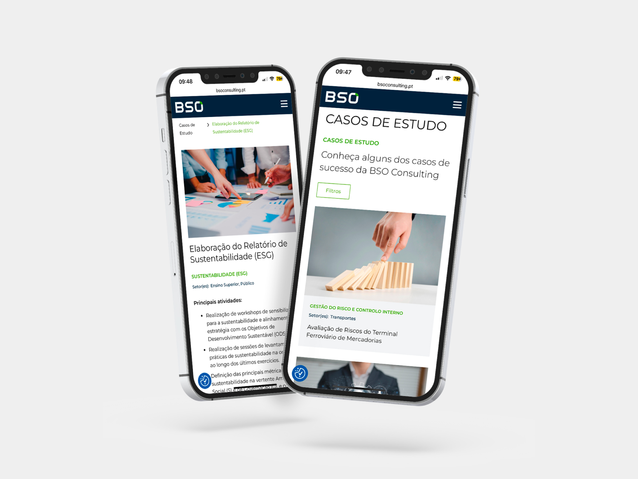 BSO Consulting Website mobile