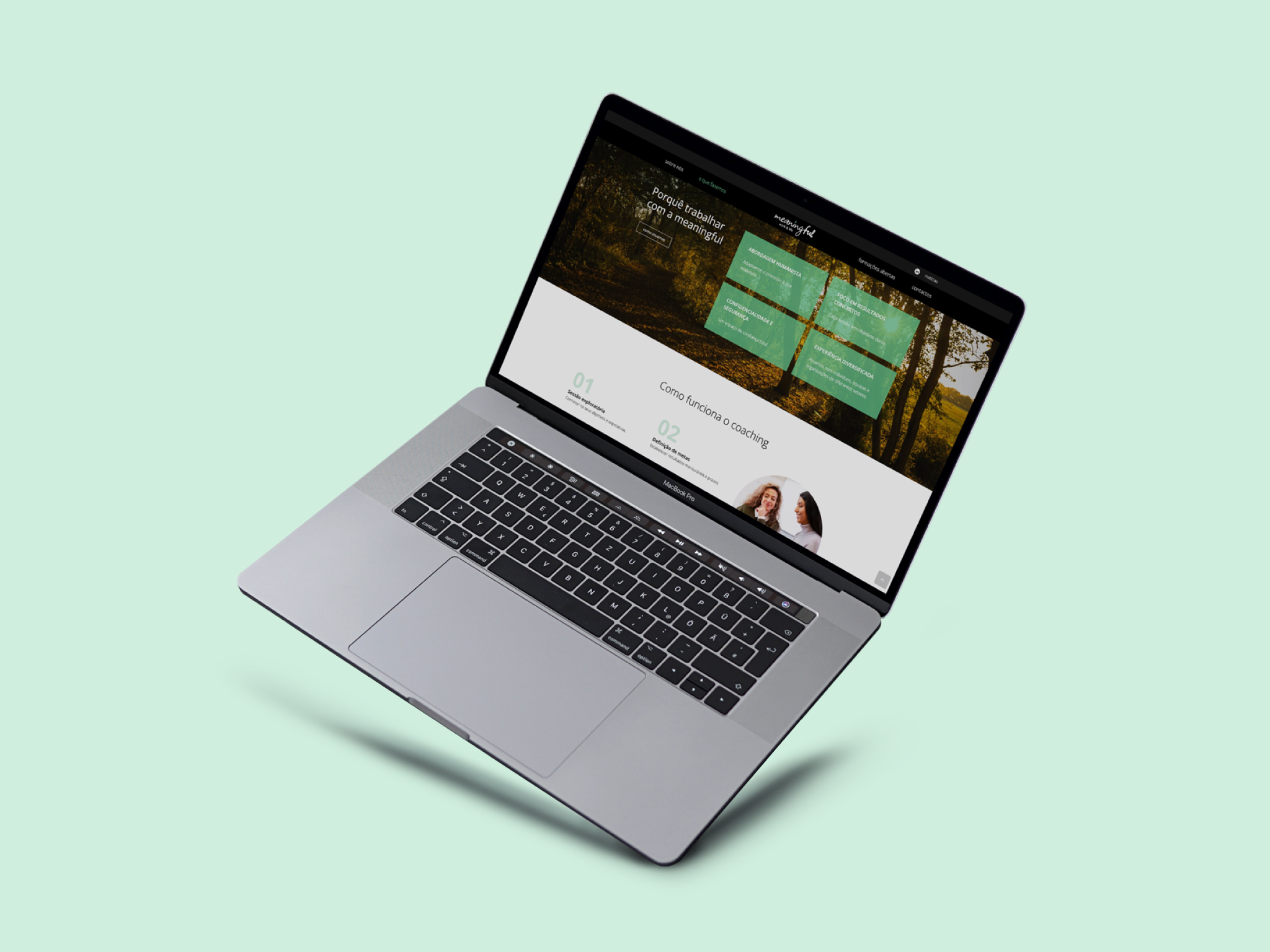 Meaningful Website laptop